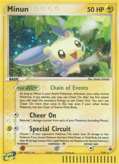 Minun (7/97) [EX: Dragon] | Jomio and Rueliete's Cards and Comics