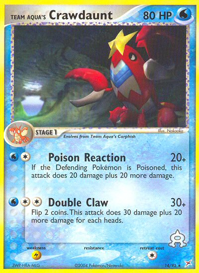 Team Aqua's Crawdaunt (14/95) [EX: Team Magma vs Team Aqua] | Jomio and Rueliete's Cards and Comics
