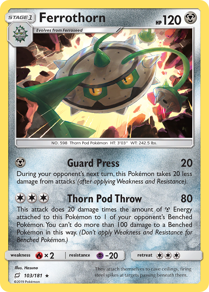 Ferrothorn (103/181) [Sun & Moon: Team Up] | Jomio and Rueliete's Cards and Comics