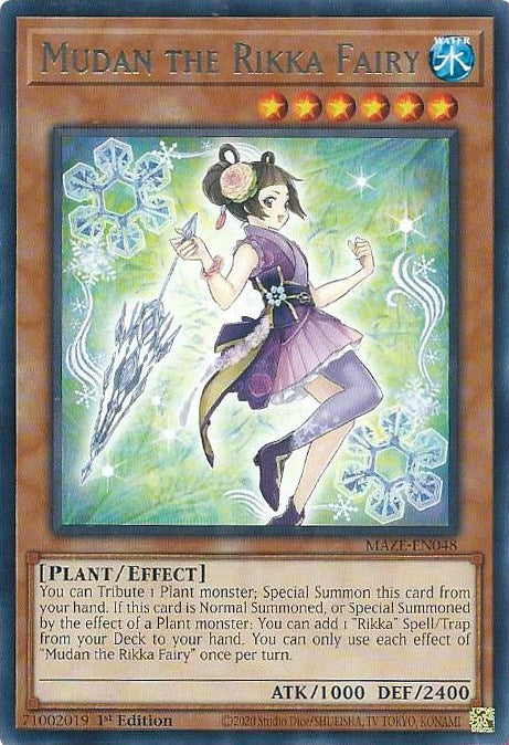 Mudan the Rikka Fairy [MAZE-EN048] Rare | Jomio and Rueliete's Cards and Comics