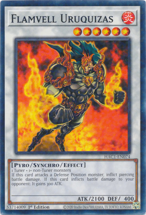 Flamvell Uruquizas (Duel Terminal) [HAC1-EN074] Common | Jomio and Rueliete's Cards and Comics