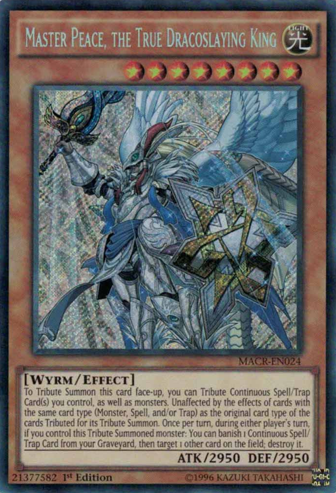 Master Peace, the True Dracoslaying King [MACR-EN024] Secret Rare | Jomio and Rueliete's Cards and Comics