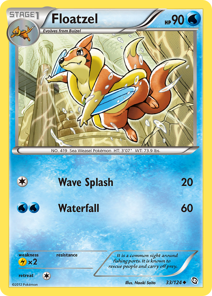 Floatzel (33/124) [Black & White: Dragons Exalted] | Jomio and Rueliete's Cards and Comics