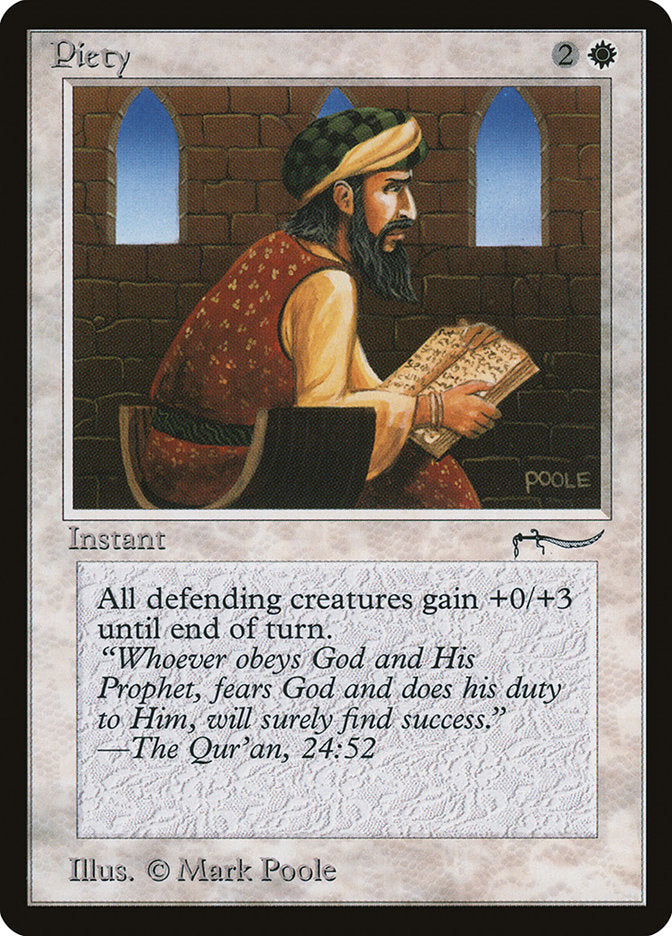 Piety (Dark Mana Cost) [Arabian Nights] | Jomio and Rueliete's Cards and Comics
