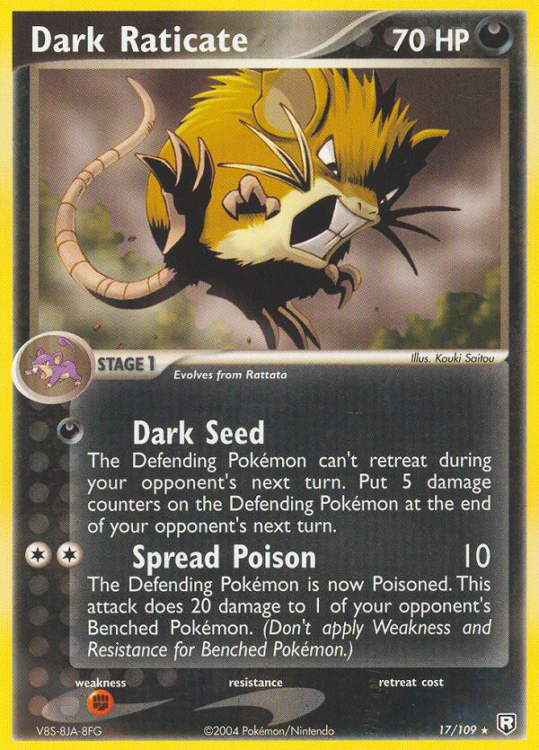 Dark Raticate (17/109) [EX: Team Rocket Returns] | Jomio and Rueliete's Cards and Comics