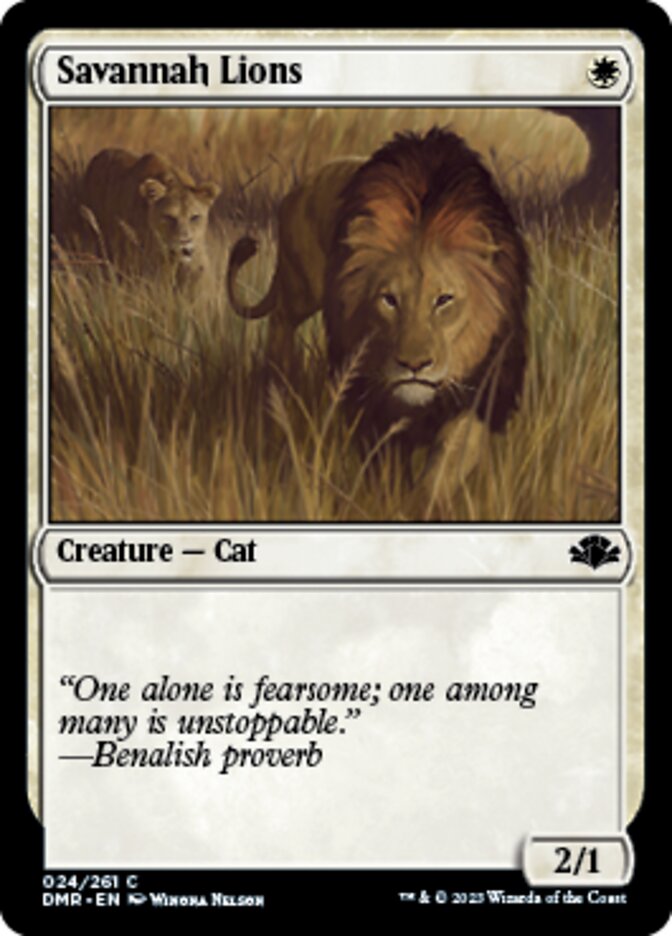 Savannah Lions [Dominaria Remastered] | Jomio and Rueliete's Cards and Comics