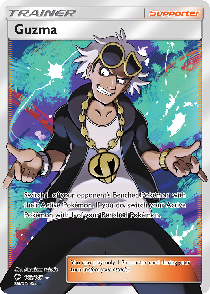 Guzma (143/147) [Sun & Moon: Burning Shadows] | Jomio and Rueliete's Cards and Comics