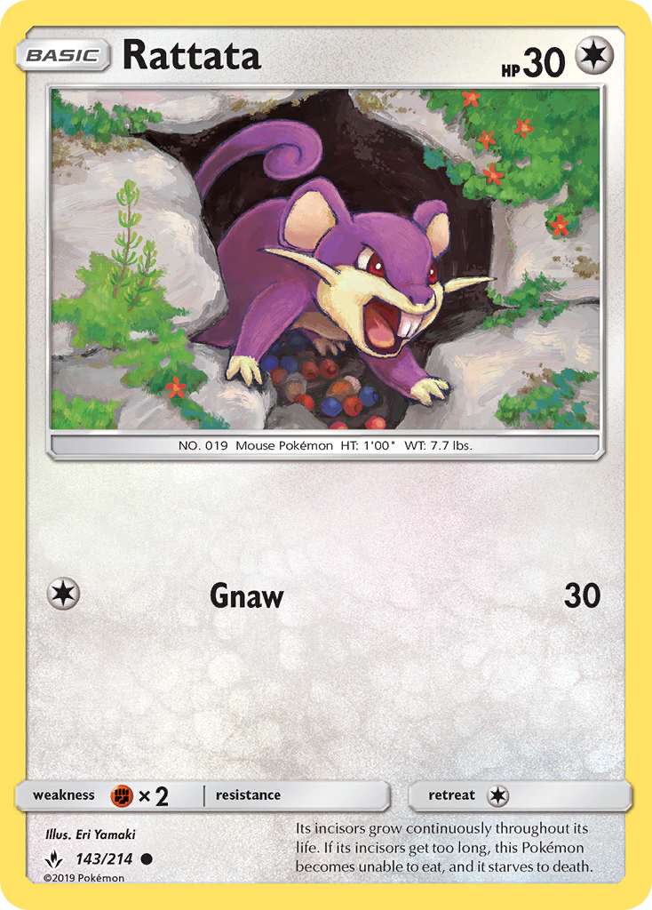 Rattata (143/214) [Sun & Moon: Unbroken Bonds] | Jomio and Rueliete's Cards and Comics