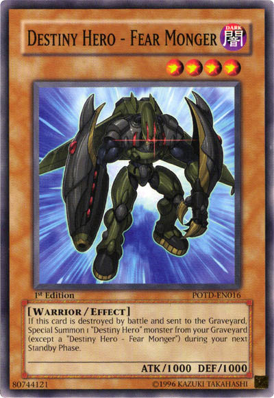Destiny Hero - Fear Monger [POTD-EN016] Common | Jomio and Rueliete's Cards and Comics