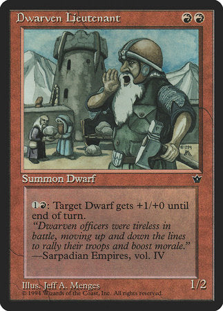 Dwarven Lieutenant [Fallen Empires] | Jomio and Rueliete's Cards and Comics