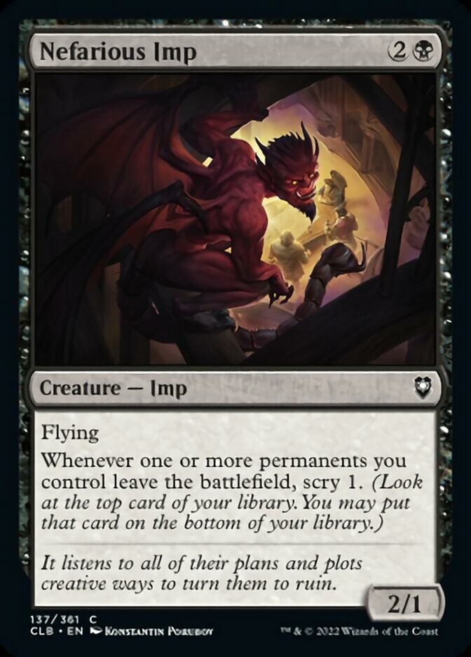 Nefarious Imp [Commander Legends: Battle for Baldur's Gate] | Jomio and Rueliete's Cards and Comics