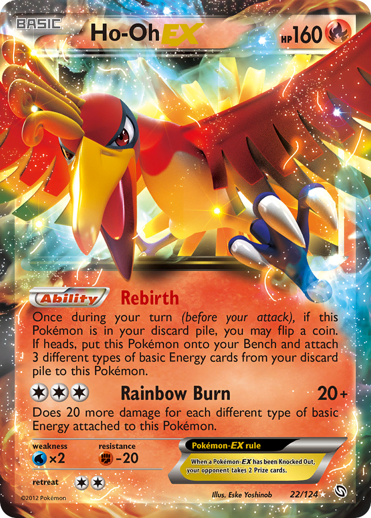 Ho-Oh EX (22/124) [Black & White: Dragons Exalted] | Jomio and Rueliete's Cards and Comics