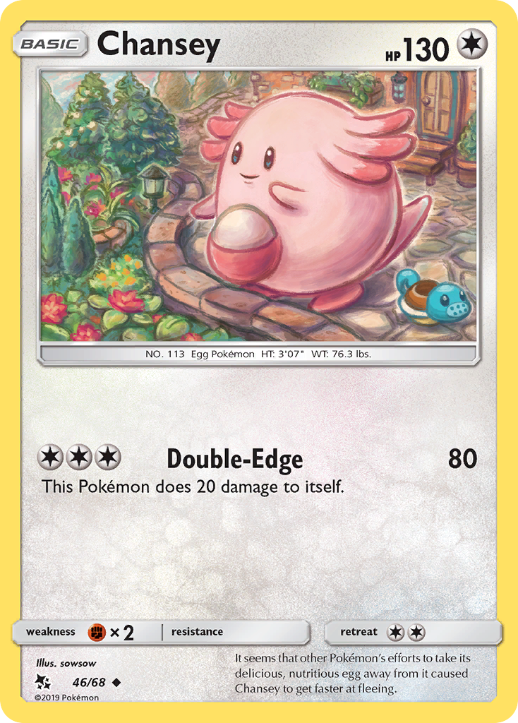 Chansey (46/68) [Sun & Moon: Hidden Fates] | Jomio and Rueliete's Cards and Comics