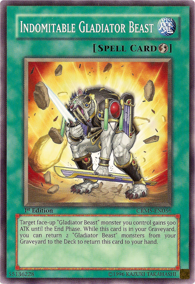Indomitable Gladiator Beast [CRMS-EN056] Common | Jomio and Rueliete's Cards and Comics