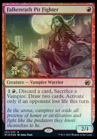 Falkenrath Pit Fighter [Innistrad: Midnight Hunt Prerelease Promos] | Jomio and Rueliete's Cards and Comics