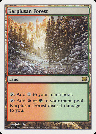 Karplusan Forest [Ninth Edition] | Jomio and Rueliete's Cards and Comics