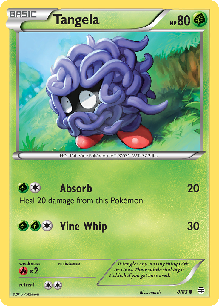 Tangela (8/83) [XY: Generations] | Jomio and Rueliete's Cards and Comics