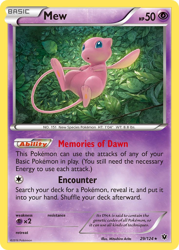 Mew (29/124) [XY: Fates Collide] | Jomio and Rueliete's Cards and Comics