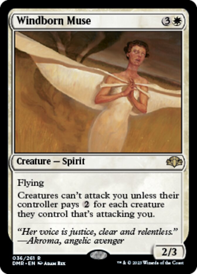 Windborn Muse [Dominaria Remastered] | Jomio and Rueliete's Cards and Comics