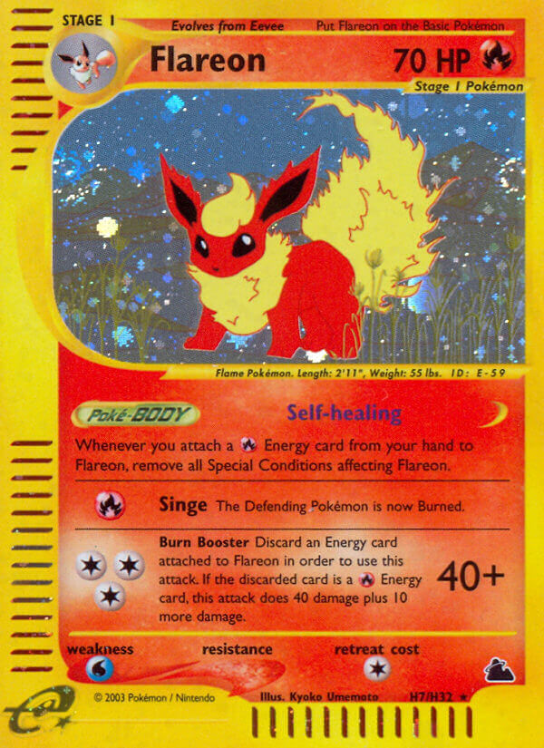Flareon (H7/H32) [Skyridge] | Jomio and Rueliete's Cards and Comics