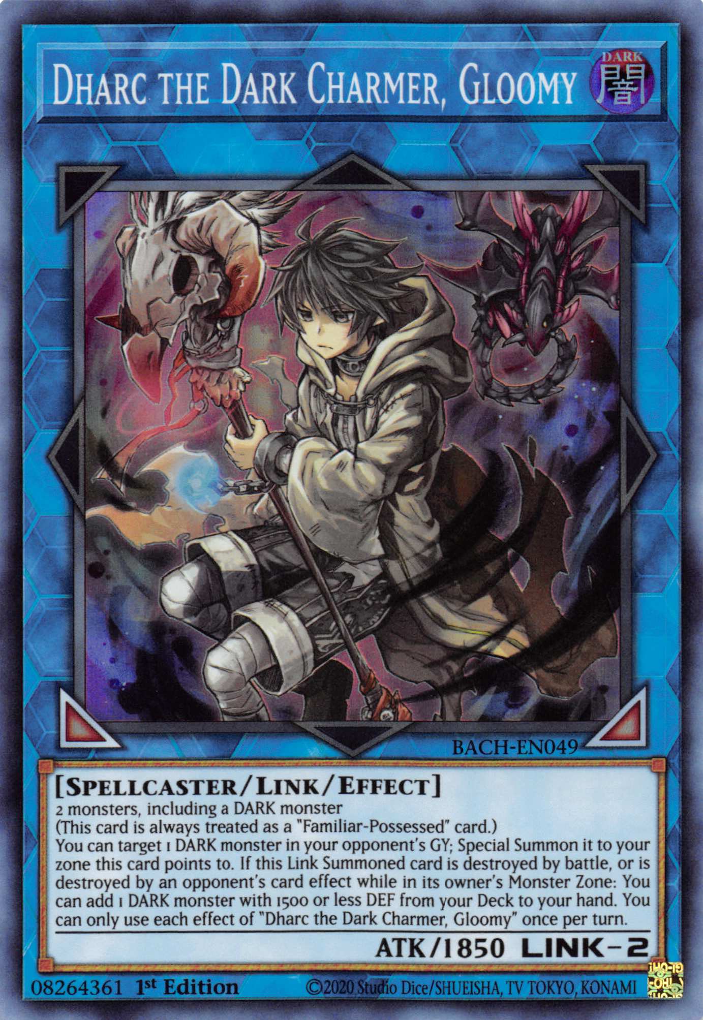 Dharc the Dark Charmer, Gloomy [BACH-EN049] Super Rare | Jomio and Rueliete's Cards and Comics