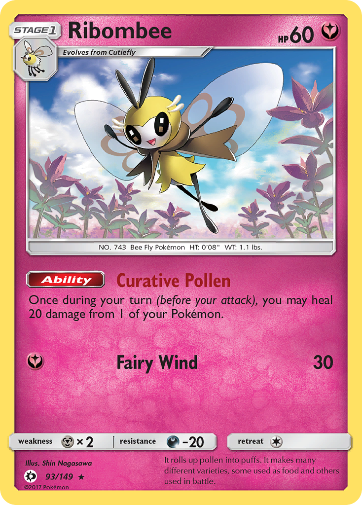 Ribombee (93/149) [Sun & Moon: Base Set] | Jomio and Rueliete's Cards and Comics