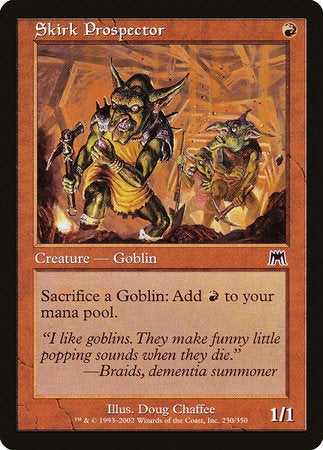 Skirk Prospector [Onslaught] | Jomio and Rueliete's Cards and Comics