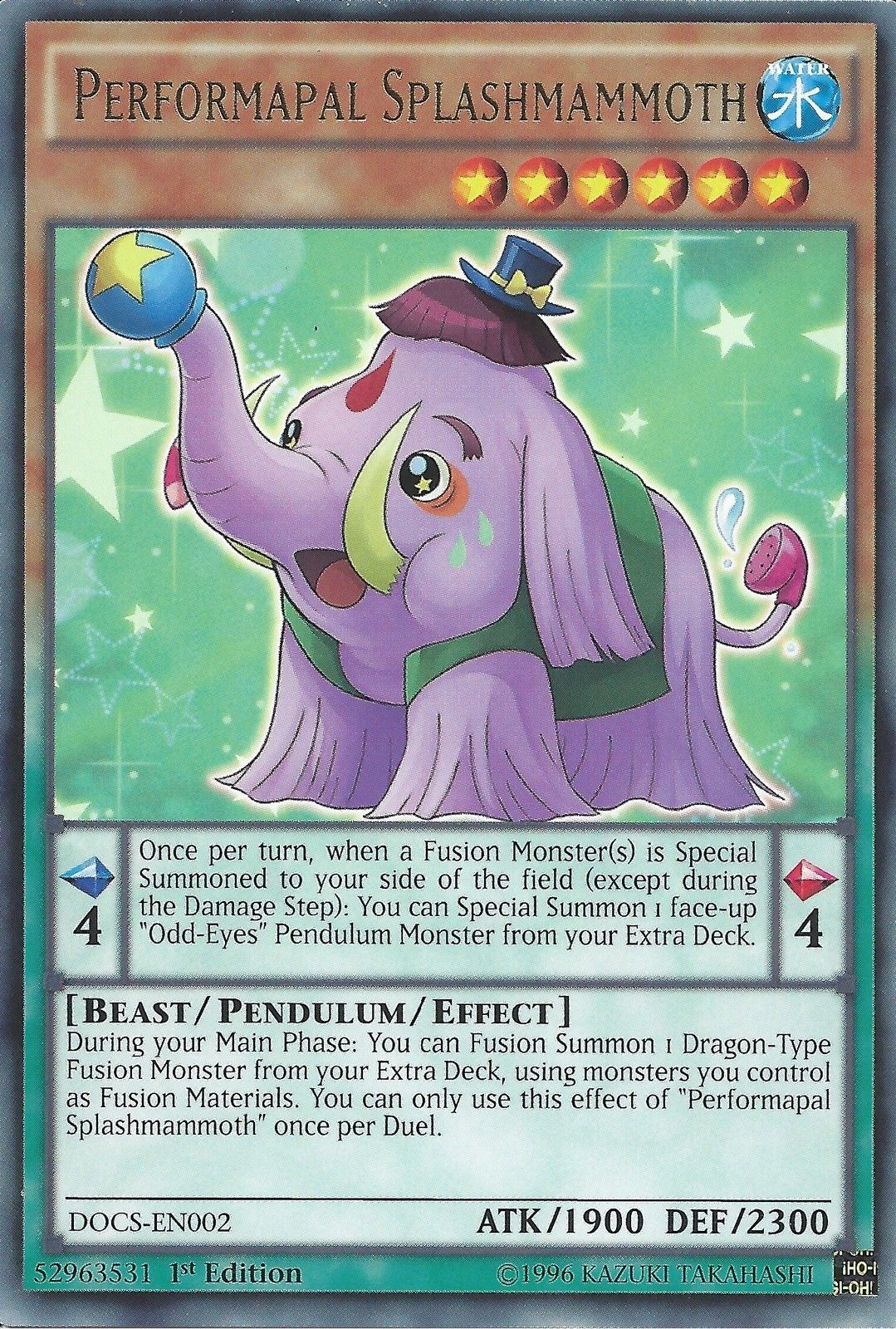 Performapal Splashmammoth [DOCS-EN002] Rare | Jomio and Rueliete's Cards and Comics