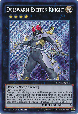 Evilswarm Exciton Knight [MP14-EN224] Secret Rare | Jomio and Rueliete's Cards and Comics