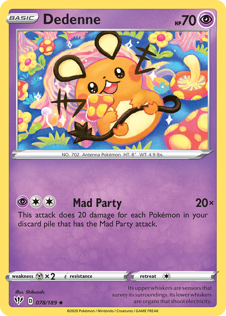 Dedenne (078/189) [Sword & Shield: Darkness Ablaze] | Jomio and Rueliete's Cards and Comics