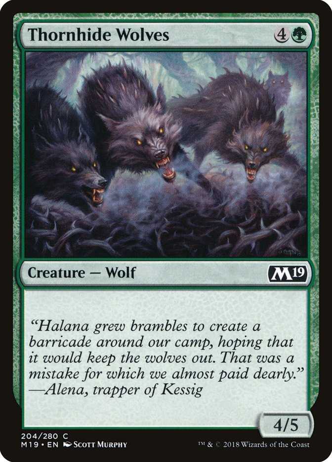 Thornhide Wolves [Core Set 2019] | Jomio and Rueliete's Cards and Comics