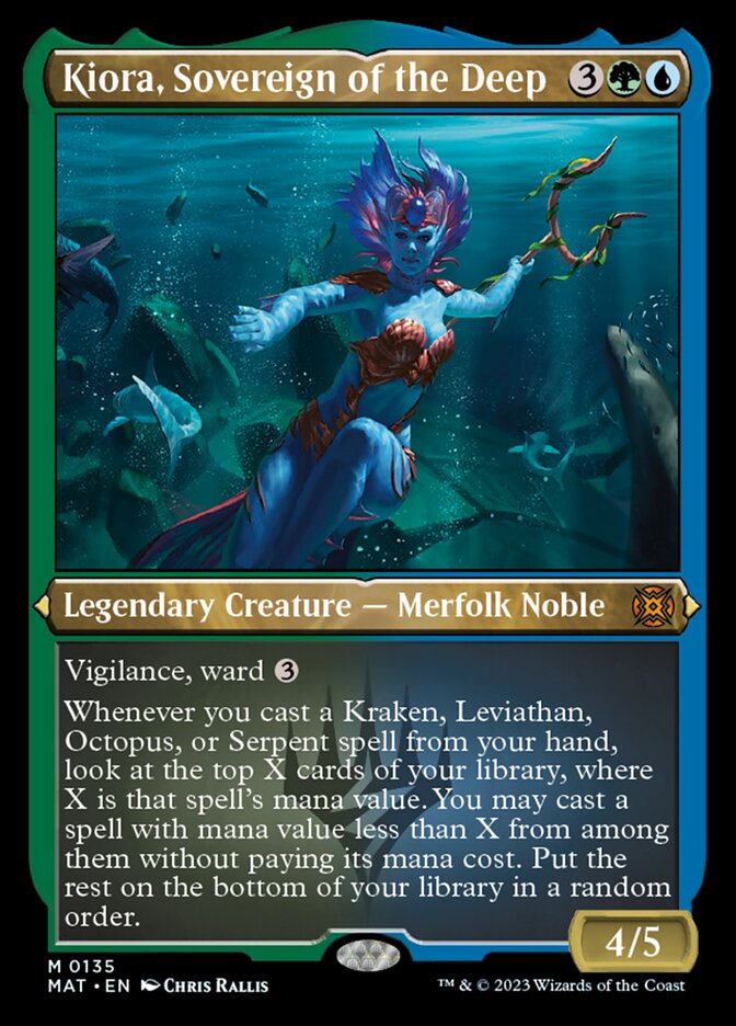 Kiora, Sovereign of the Deep (Foil Etched) [March of the Machine: The Aftermath] | Jomio and Rueliete's Cards and Comics