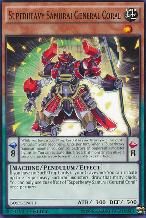 Superheavy Samurai General Coral [BOSH-EN011] Common | Jomio and Rueliete's Cards and Comics