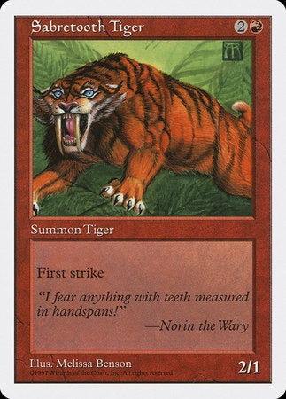 Sabretooth Tiger [Fifth Edition] | Jomio and Rueliete's Cards and Comics