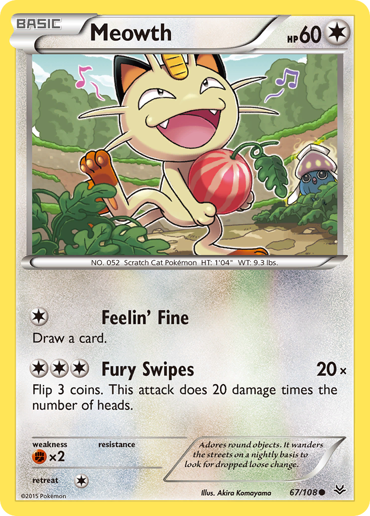 Meowth (67/108) [XY: Roaring Skies] | Jomio and Rueliete's Cards and Comics