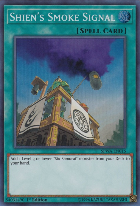 Shien's Smoke Signal [SPWA-EN015] Super Rare | Jomio and Rueliete's Cards and Comics
