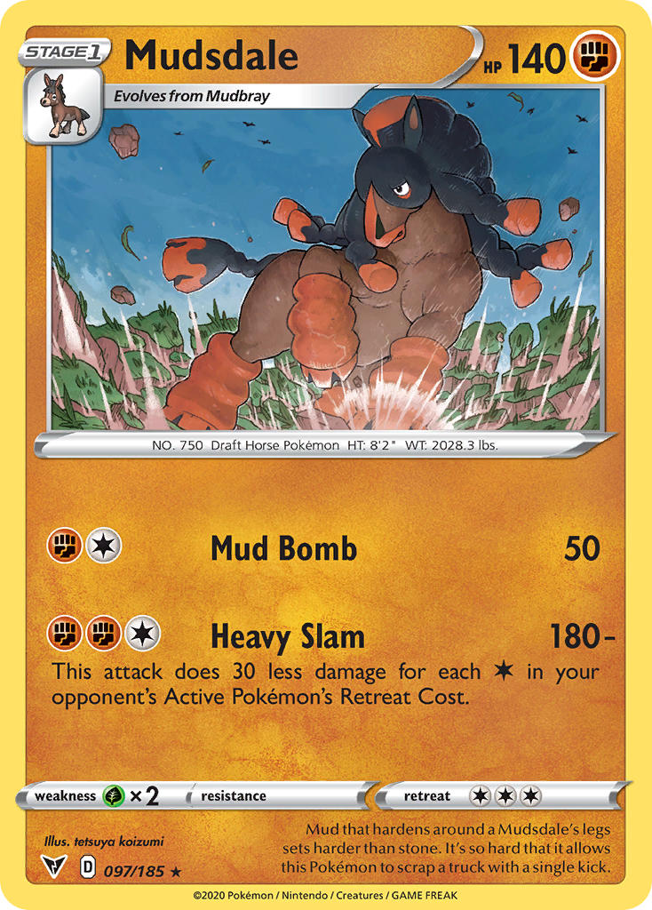 Mudsdale (097/185) [Sword & Shield: Vivid Voltage] | Jomio and Rueliete's Cards and Comics