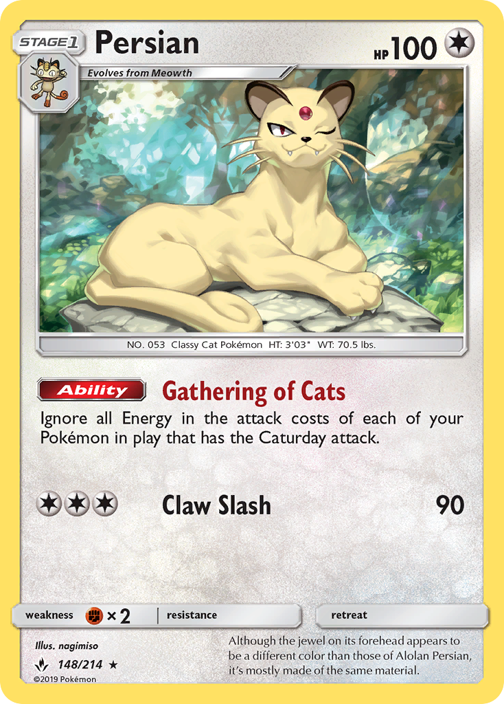 Persian (148/214) [Sun & Moon: Unbroken Bonds] | Jomio and Rueliete's Cards and Comics