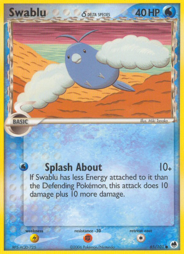 Swablu (65/101) (Delta Species) [EX: Dragon Frontiers] | Jomio and Rueliete's Cards and Comics