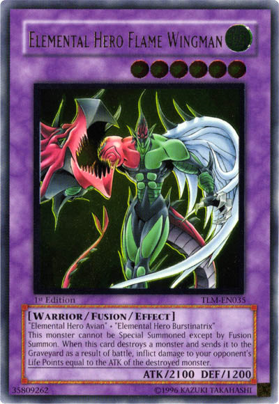 Elemental Hero Flame Wingman [TLM-EN035] Ultimate Rare | Jomio and Rueliete's Cards and Comics