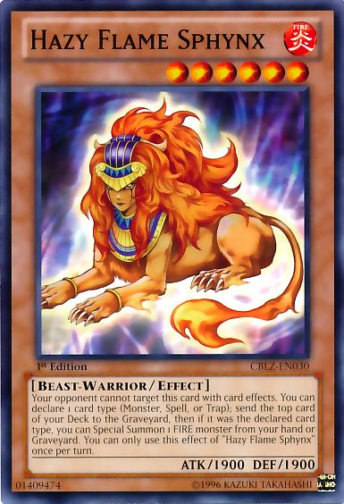 Hazy Flame Sphynx [CBLZ-EN030] Common | Jomio and Rueliete's Cards and Comics