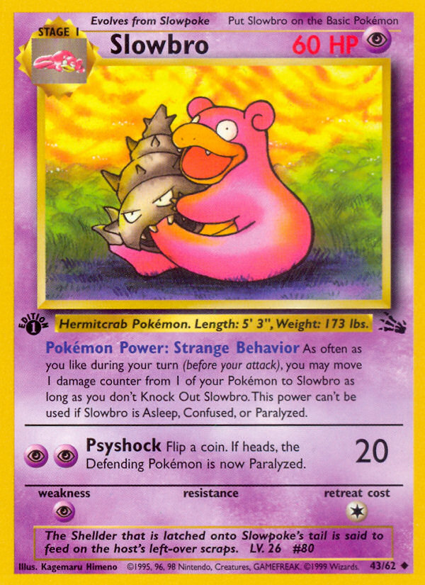 Slowbro (43/62) [Fossil 1st Edition] | Jomio and Rueliete's Cards and Comics