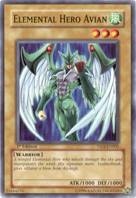 Elemental HERO Avian [YSDJ-EN005] Common | Jomio and Rueliete's Cards and Comics