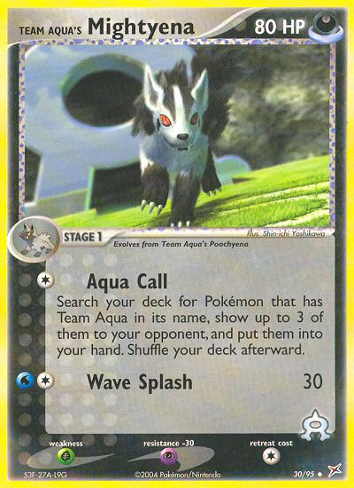 Team Aqua's Mightyena (30/95) [EX: Team Magma vs Team Aqua] | Jomio and Rueliete's Cards and Comics