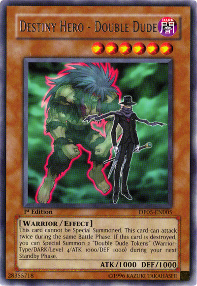 Destiny Hero - Double Dude [DP05-EN005] Rare | Jomio and Rueliete's Cards and Comics