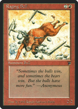 Raging Bull [Legends] | Jomio and Rueliete's Cards and Comics