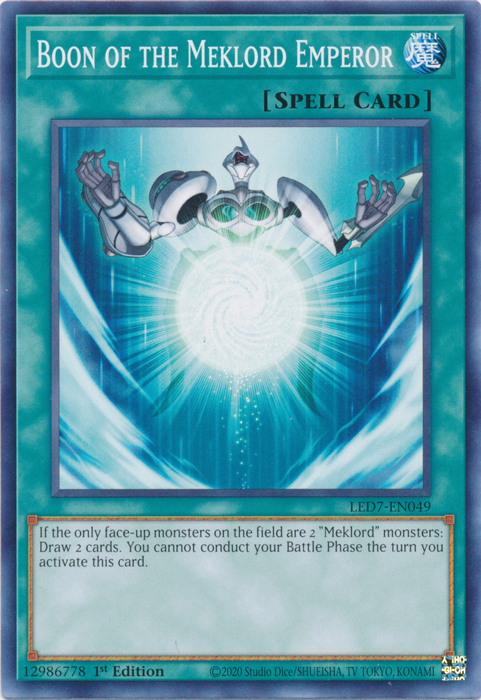 Boon of the Meklord Emperor [LED7-EN049] Common | Jomio and Rueliete's Cards and Comics