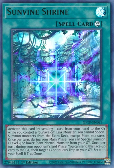 Sunvine Shrine [GFTP-EN025] Ultra rare | Jomio and Rueliete's Cards and Comics