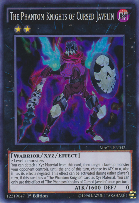 The Phantom Knights of Cursed Javelin [MACR-EN042] Super Rare | Jomio and Rueliete's Cards and Comics
