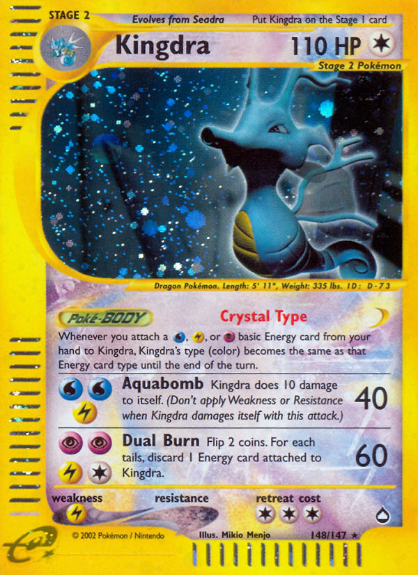 Kingdra (148/147) [Aquapolis] | Jomio and Rueliete's Cards and Comics